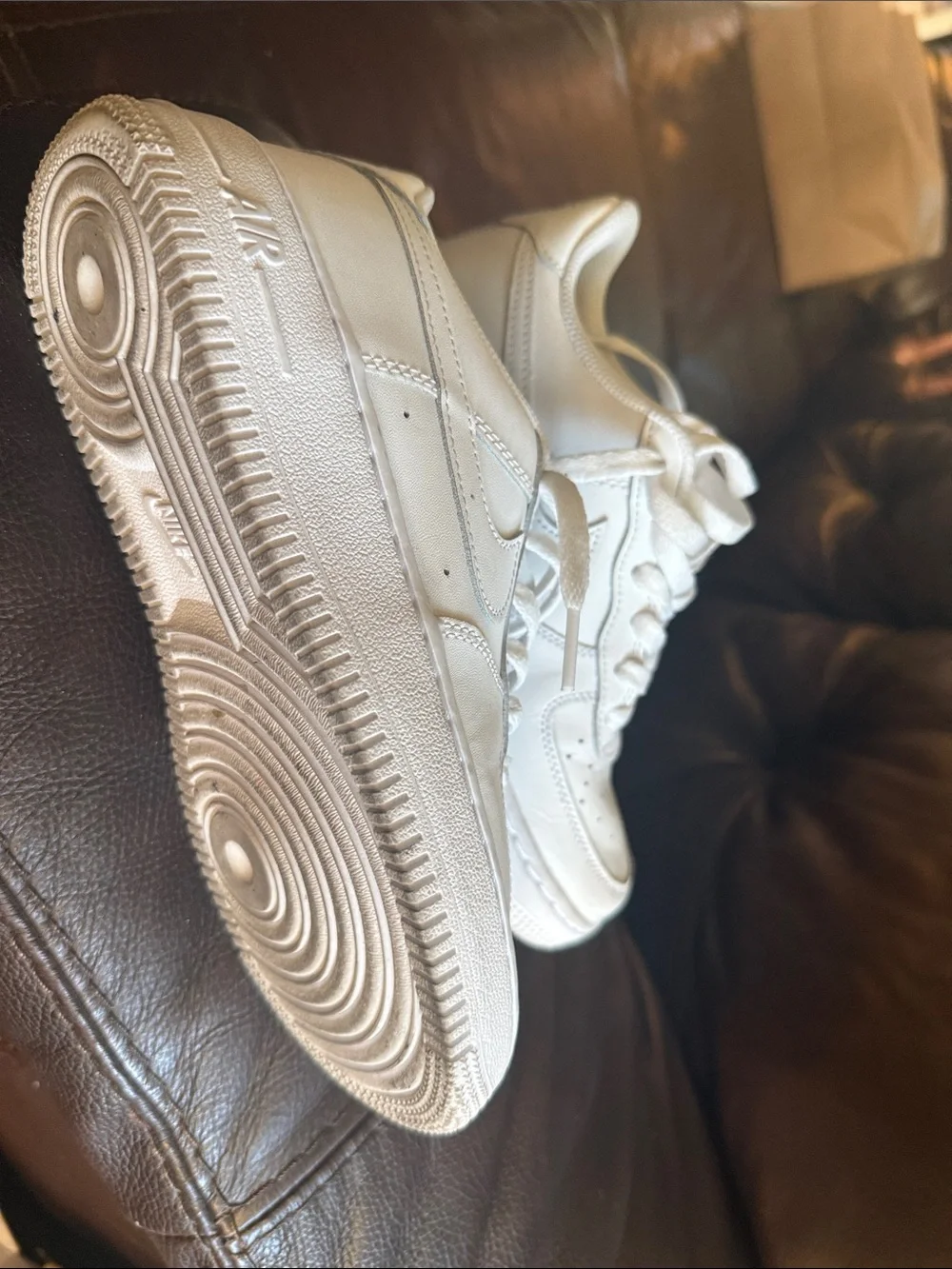 Kids White Low-Top Athletic Sneakers